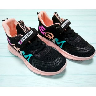 Кроссовки для девочек подростков  Арт: 9030A black-pink