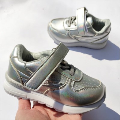 Сріблясті кросівки для дівчаток, 2-0682H