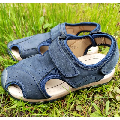Літні сандалі з натурального нубуку ЕЕВВ, G9809 blue