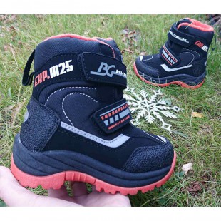 Зимние термо ботинки для мальчиков мембрана+ термо стелька Арт: HL21-0425 black