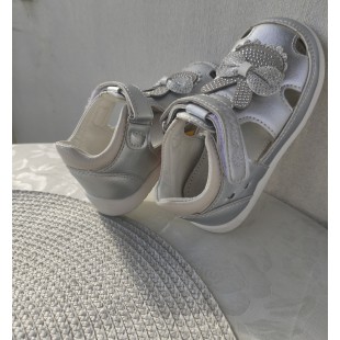 Серебристые туфли-сандалии для девочек Арт: P29 silver